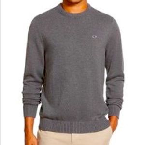 Vineyard Vines Mens S Gray Knit Crewneck Pullover Sweater Cotton